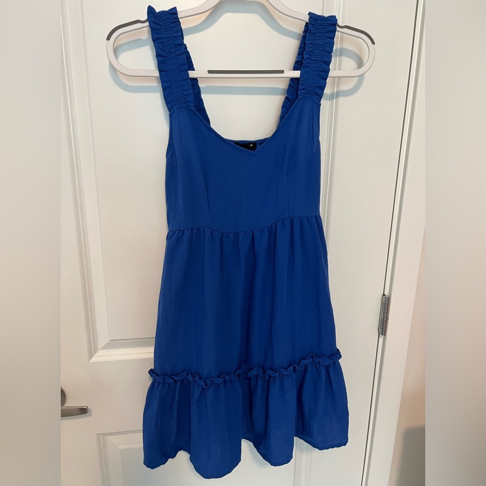 Blu Pepper Royal Blue Ruffle Dress S